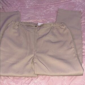 Tan Joggers with Elastic Waistband and Relaxed Fit